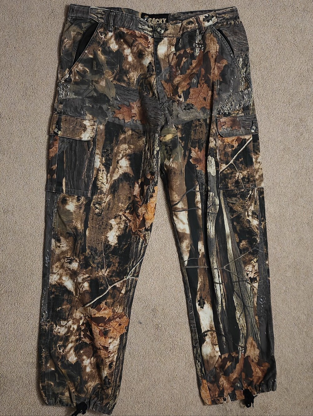 Rocky Outdoor Gear Men's Realtree-Style ProHunter Camo Cargo Pants Size XL